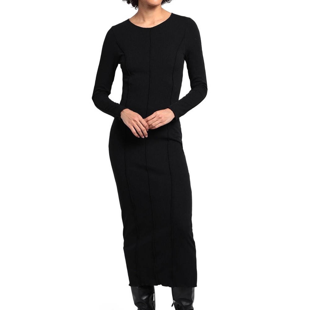Black Dress! Ribbed! NEW DRESS!
